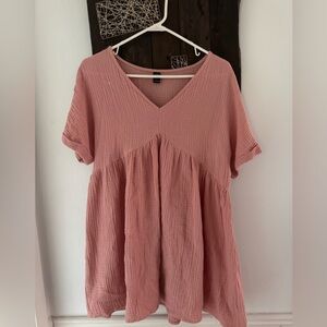 Pink V-Neck Women's dress